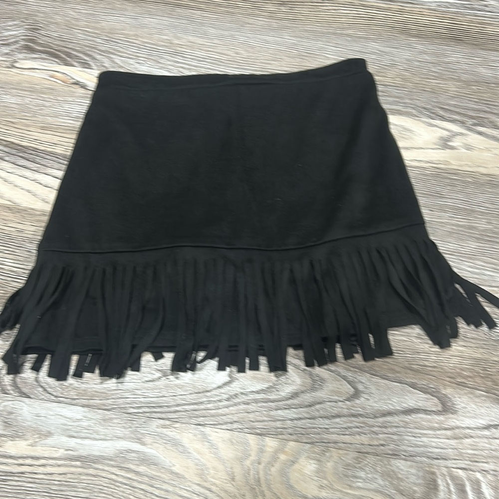kids black skirt with tassles